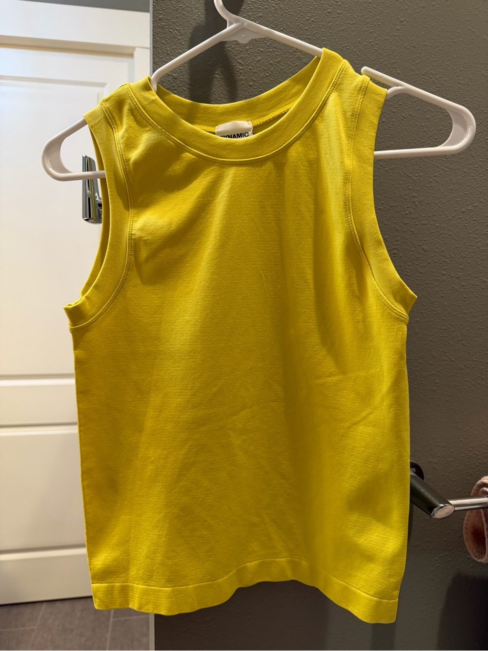 Sleeveless Cropped Tank Top in Vibrant Yellow